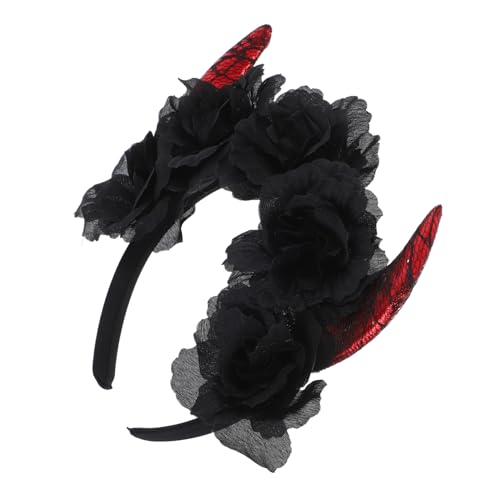 Healeved Rosen Stirnband Rotes Horn Stirnband Halloween Ausgefallenes Cosplay Haarband Rosa Halloween Strass Haarbänder Gruselige Party Punk Haarreif Für Mädchen Healeved Rosen Stirnband Rotes Horn Stirnband Halloween Ausgefallenes Cosplay Haarband Rosa Halloween Strass Haarbänder Gruselige Party Punk Haarreif Für Mädchen von Healeved
