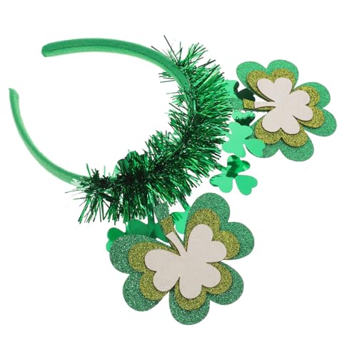 Healeved Schamrock Haarband für Frauen Leichtes Bequemes Kopfband für Karneval Cosplay Patrick's Day Stilvolles Accessoire mit Dreiblättriger Dekoration von Healeved