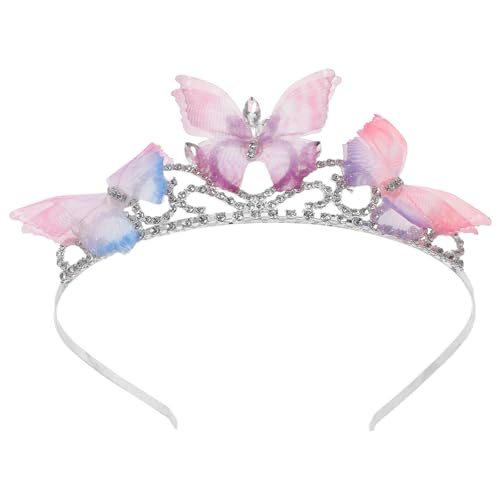 Healeved Schmetterlingskronen-Stirnband: Glitzerndes Haar-Accessoire für Halloween-Partys mit Schmetterlingen für Teepartys, Karnevalskostüme und Rollenspiele von Healeved
