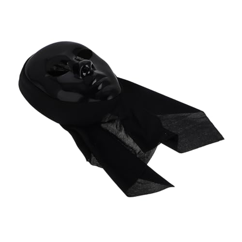 Healeved Schwarze Vollgesichtsmaske Halloween Masquerade Ball Mask für Erwachsene mit Komfortablem Sitz und Realistischen Details Geeignet für Street Dance Theatervorstellungen und von Healeved