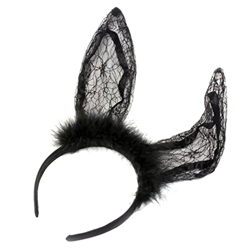 Healeved Schwarzer Lace Hasenohren Haarreif für Einzigartiges Kostüm Accessoire für Festivals Halloween und Valentinstag Healeved Schwarzer Lace Hasenohren Haarreif für Einzigartiges Kostüm Accessoire für Festivals Halloween und Valentinstag von Healeved
