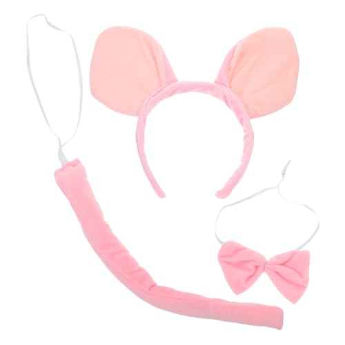 Healeved Schweinekostüm Set Pig Bow Tie Ohren Haarreif Tier Kostüm Zubehör für Karneval Geburtstag Cosplay Halloween Partydekoration Healeved Schweinekostüm Set Pig Bow Tie Ohren Haarreif Tier Kostüm Zubehör für Karneval Geburtstag Cosplay Halloween Partydekoration von Healeved