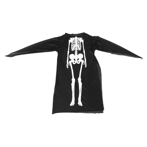 Healeved Skelett Kostüm für Gruselige Halloween Verkleidung Unisex Cosplay Outfit mit Retro Umhang für Schulfeste Mottopartys Atmungsaktiver für Komfort Healeved Skelett Kostüm für Gruselige Halloween Verkleidung Unisex Cosplay Outfit mit Retro Umhang für Schulfeste Mottopartys Atmungsaktiver für Komfort von Healeved