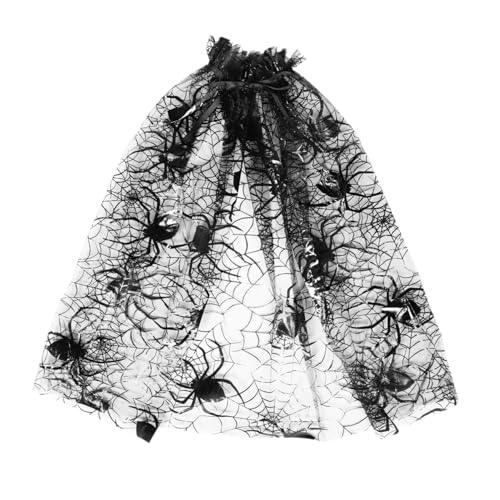 Healeved Spinnenumhang Cosplay-Umhang Umhang für Halloween dekorativer Halloween-Umhang Halloween Cape Halloween - Halloween-Foto-Requisite Kap Kostüm Polyester Black von Healeved