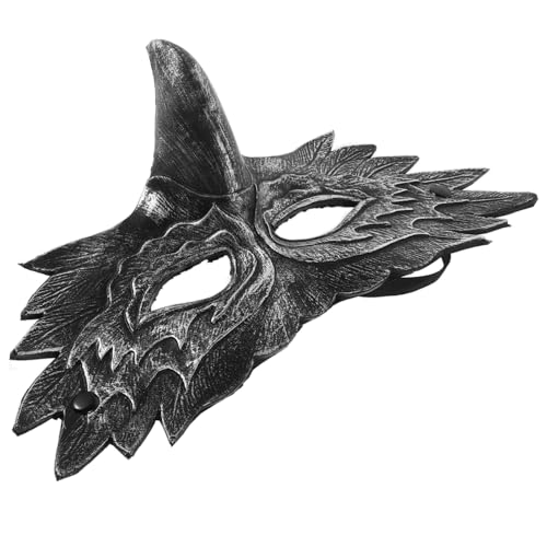 Healeved Tiermasken für Erwachsene Kostüm Adler Maskerade Maskerademaske Party-Cosplay-Requisite Halbmaske Vogel Karnevalsmaske PU- Silver von Healeved