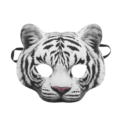 Healeved Tigerkopfmaske: EVA-Halbgesichts-Tigermaske mit Band für Halloween, Karneval, Maskerade, Gruselparty – Tierkostüm-Requisite für Cosplay Healeved Tigerkopfmaske: EVA-Halbgesichts-Tigermaske mit Band für Halloween, Karneval, Maskerade, Gruselparty – Tierkostüm-Requisite für Cosplay von Healeved