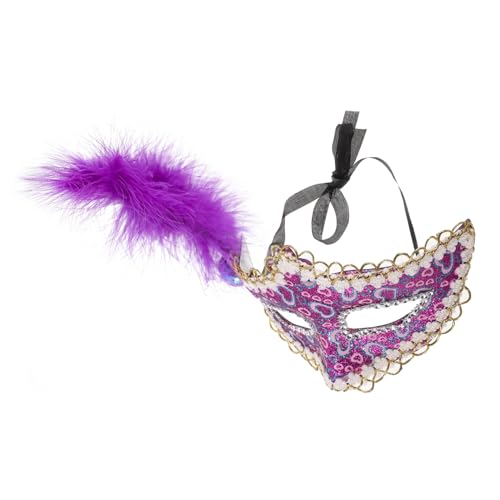 Healeved Venezianische Plume Augenmaske Für Frauen Maskerade Maske Mit Federn Für Halloween Karneval Hochwertiges Kostümzubehör Für Damen Damen Exquisites Design von Healeved