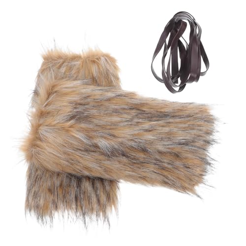 Healeved Verstellbare Wikinger Armschützer mit Fluffigem Design Mittelalterliche Armstulpen für Herren und Damen Verstellbare Manschetten für Authentische Wikinger Kostüme Cosplay und Healeved Verstellbare Wikinger Armschützer mit Fluffigem Design Mittelalterliche Armstulpen für Herren und Damen Verstellbare Manschetten für Authentische Wikinger Kostüme Cosplay und von Healeved