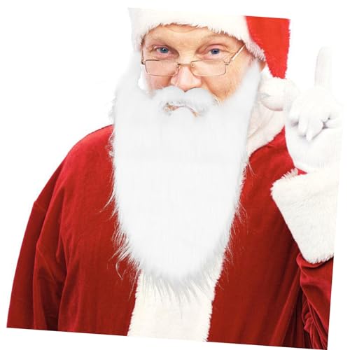 Healeved Verstellbarer Falscher mit Kleber Realistisch Weißer Weihnachtsfeier Nikolaus Party Accessoire Geeignet für Kostüm und Festtagsauftritte Healeved Verstellbarer Falscher mit Kleber Realistisch Weißer Weihnachtsfeier Nikolaus Party Accessoire Geeignet für Kostüm und Festtagsauftritte von Healeved