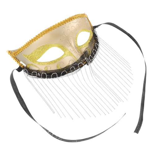 Healeved Vollgesichts-Maskerade-Maske Sequenz-Gesichtsmaske für Frauen Karnevalsmaske Disco-Kugel-Maske Spitzenmaskerademaske für Frauen schillernde Maskerademaske Partymaske Plastik Golden Healeved Vollgesichts-Maskerade-Maske Sequenz-Gesichtsmaske für Frauen Karnevalsmaske Disco-Kugel-Maske Spitzenmaskerademaske für Frauen schillernde Maskerademaske Partymaske Plastik Golden von Healeved