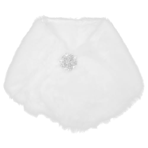 Healeved Warmer Schal Künstlicher Schal für den Winter Schal aus Kunstfell Faux-Wickelschal für den Winter bequemer Wickelschal Mädchen gestrickter Schal warmer Wickelschal Kunstpelz Weiß Healeved Warmer Schal Künstlicher Schal für den Winter Schal aus Kunstfell Faux-Wickelschal für den Winter bequemer Wickelschal Mädchen gestrickter Schal warmer Wickelschal Kunstpelz Weiß von Healeved