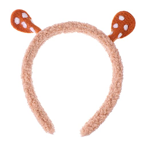Healeved Weiches Filz Geweih Stirnband Weihnachts Haarreif für Mädchen und Frauen Elastisch Passend Niedliches Rentier Design für Weihnachten Party und Cosplay von Healeved