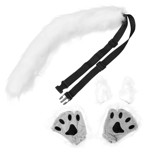 Healeved Weiches Katzenohren und Pfotenset Flauschiges Cosplay Zubehör für Halloween Party Bequemes Leicht Anzuziehendes Kostüm mit Katzenhaarclip und Fake Tail Geeignet für Outdoor Events Healeved Weiches Katzenohren und Pfotenset Flauschiges Cosplay Zubehör für Halloween Party Bequemes Leicht Anzuziehendes Kostüm mit Katzenhaarclip und Fake Tail Geeignet für Outdoor Events von Healeved