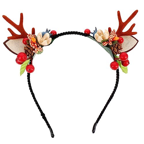 Healeved Weihnachts Haarreif mit Geweih Rentier Stirnband mit Künstlichen und Beeren Accessoire für Weihnachtsfeiern und Fotoshootings Leicht und Komfortabel zu Tragen Healeved Weihnachts Haarreif mit Geweih Rentier Stirnband mit Künstlichen und Beeren Accessoire für Weihnachtsfeiern und Fotoshootings Leicht und Komfortabel zu Tragen von Healeved