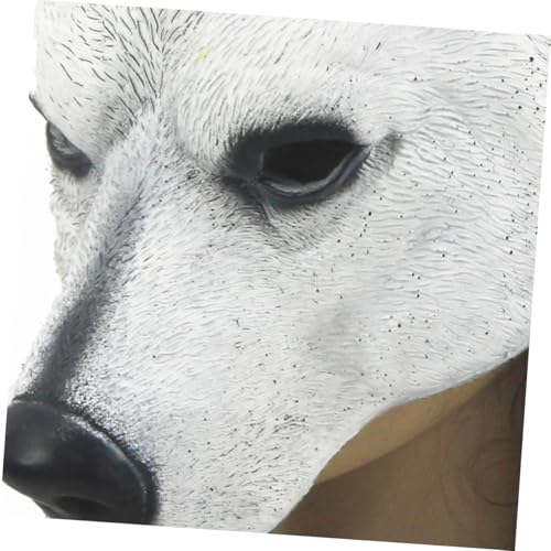 Healeved Weiße Polar Bärenmaske Halloween Cosplay Maske aus Atmungsaktivem Material Langlebig Leicht für Festival Party Maskerade Erwachsene und Geeignet Healeved Weiße Polar Bärenmaske Halloween Cosplay Maske aus Atmungsaktivem Material Langlebig Leicht für Festival Party Maskerade Erwachsene und Geeignet von Healeved