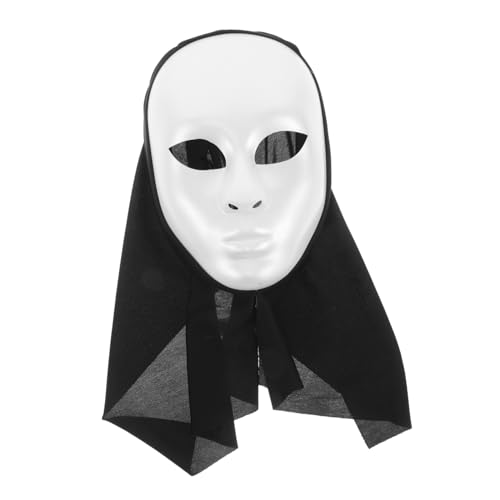 Healeved Weiße Vollgesichtsmaske Unisex Mystisch Bequem Für Halloween Karneval Street Dance Party Bühnenauftritte von Healeved