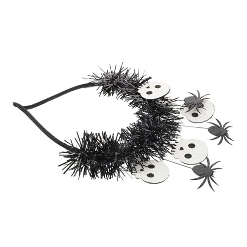 Healeved Weißer Schädelspinnenkopf Hoop stirnband Halloween-Accessoires für Erwachsene Stirnbänder Foto -Requisiten Festival-Party-Kopfbedeckung Grüßer Black von Healeved