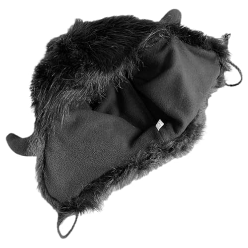 Healeved Wintermütze aus Ochsenhorn Hörner Kuh Plüsch Fälschung warme Ochsenhornmütze Hut aus Ochsenhorn Ochsenhornhut für Herren Ochsenhornhut für Cosplay Cosplay-Partyhut Tuch Schwarz Healeved Wintermütze aus Ochsenhorn Hörner Kuh Plüsch Fälschung warme Ochsenhornmütze Hut aus Ochsenhorn Ochsenhornhut für Herren Ochsenhornhut für Cosplay Cosplay-Partyhut Tuch Schwarz von Healeved