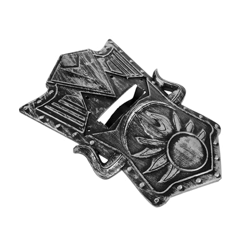 Healeved lustiges Schildspielzeug Partyspiel Schild Mittelalterliche Rollenspiel-Requisiten Kostüm Spielzeugschild für Bühnendekoration tragbarer Kleiner Schild Plastik Grey von Healeved