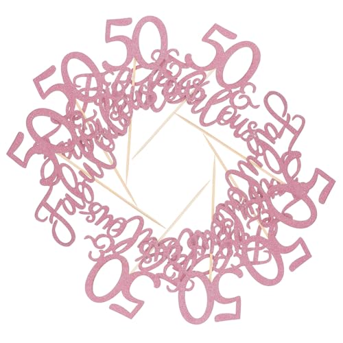 Healifty 10 Stück Fabulous Kuchenaufsatz Teiliges Roségold Cake Topper für Geburtstagsfeier und Jubiläumsdekorationen Einfach Zusammenzubauen und Ansprechend für Ihre Torte von Healifty