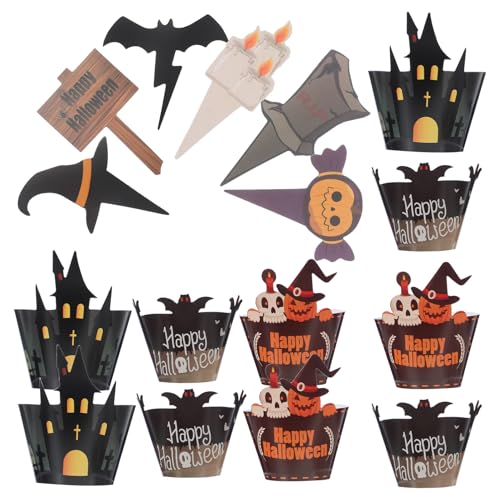 Healifty 2 Sets Halloween-cupcake-förmchen Mit Topper-picks: Standard-förmchen, Papier, Backförmchen, Fledermaus-, Spinnen-, Kürbis-, muster Für Babyparty-dekorationen Healifty 2 Sets Halloween-cupcake-förmchen Mit Topper-picks: Standard-förmchen, Papier, Backförmchen, Fledermaus-, Spinnen-, Kürbis-, muster Für Babyparty-dekorationen von Healifty