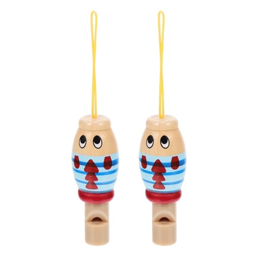 Healifty 2 Stück Holzspielzeug Pfeife Musikinstrument für Kleinkinder Lernspielzeug Hörentwicklung für Geburtstagsfeiern und Dekoration von Healifty