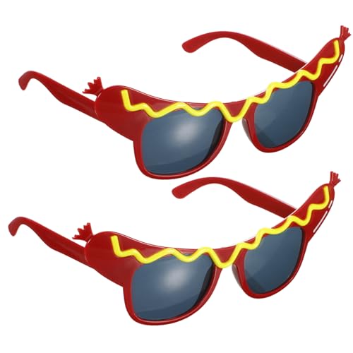 Healifty 2Stücke Hot Dog Partybrillen Lustige Brille für Feste Dekorative Accessoires für Hochzeiten und Feiern Auffälliges Design zu Verstauen von Healifty