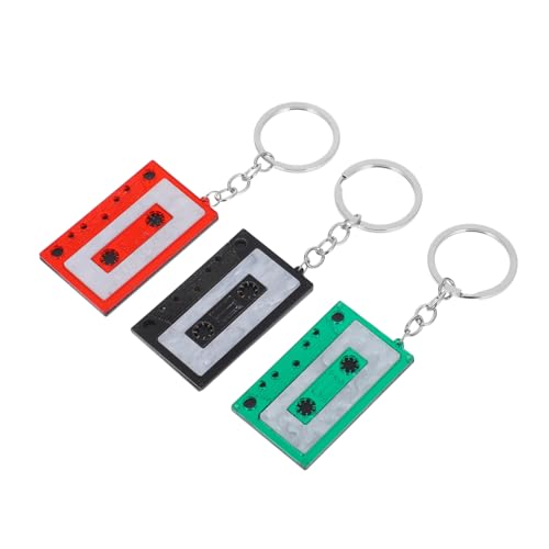 Healifty 3 Stücke Teiliges Retro Kassettenband Schlüsselanhänger für Damen Geometrische Form Jahre Party Deko Langlebig und Farbenfroh für Schlüssel und Taschen Healifty 3 Stücke Teiliges Retro Kassettenband Schlüsselanhänger für Damen Geometrische Form Jahre Party Deko Langlebig und Farbenfroh für Schlüssel und Taschen von Healifty