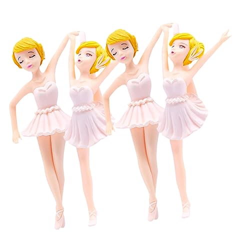 Healifty 4Stücke Ballerina Muffin Topper Teiliges Mädchenfigur Für Kuchen Und Cupcakes Tortendeko Für Kindergeburtstag Und Feierlichkeiten Hochwertige Ballett von Healifty