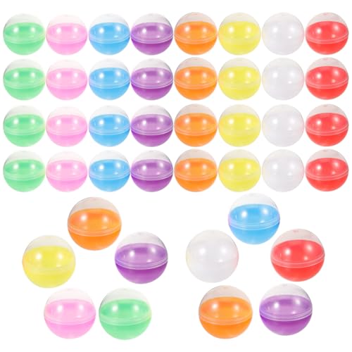 Healifty 50 Stück transparente, befüllbare runde Kunststoffkugeln, 4,3 cm, verschiedene Farben, für Kaugummi-Automaten für Oster-Partys, Themen, Basteln, Dekorationen Healifty 50 Stück transparente, befüllbare runde Kunststoffkugeln, 4,3 cm, verschiedene Farben, für Kaugummi-Automaten für Oster-Partys, Themen, Basteln, Dekorationen von Healifty