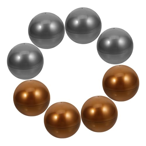 Healifty 8 Stück Runde Kapseln Teiliges Kunststoff Hohlkugeln für Automaten für Spieleabende und Party Dekoration Silber und Gold für DIY Projekte und Gewinnspielziehungen Healifty 8 Stück Runde Kapseln Teiliges Kunststoff Hohlkugeln für Automaten für Spieleabende und Party Dekoration Silber und Gold für DIY Projekte und Gewinnspielziehungen von Healifty