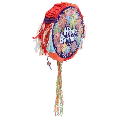 Healifty Pinata Dekoration für Geburtstagsfeiern Runde Gefüllte Pinata für Partys und Festivals Lustiges Design für Kindergeburtstage von Healifty