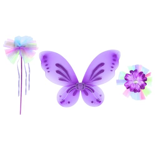 Healvian 1 Satz 3 Stück Flügelfee Zauberstab dreiteiliges Set kopfschmuck Foto-Requisiten mit Feenstab Foto -Requisiten Engel dekorative Requisiten Stoff Violett Zufällige Farbe Healvian 1 Satz 3 Stück Flügelfee Zauberstab dreiteiliges Set kopfschmuck Foto-Requisiten mit Feenstab Foto -Requisiten Engel dekorative Requisiten Stoff Violett Zufällige Farbe von Healvian