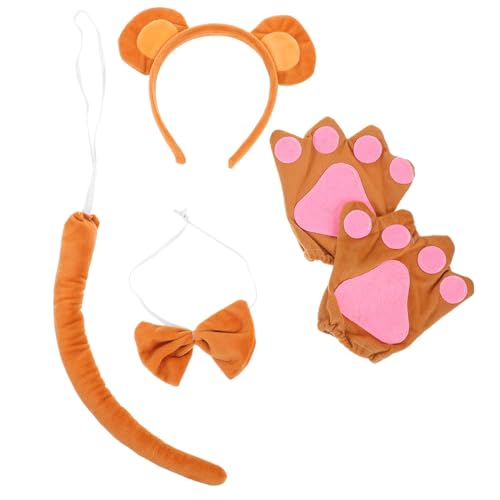 Healvian 1 Satz Affenohren Stirnband Affenkostüm-Requisiten Ohr Stirnband Halloween-Cosplay-Zubehör tierisches Affenkostüm Stirnbänder mit Affenohren ohren stirnband Plüsch Brown Healvian 1 Satz Affenohren Stirnband Affenkostüm-Requisiten Ohr Stirnband Halloween-Cosplay-Zubehör tierisches Affenkostüm Stirnbänder mit Affenohren ohren stirnband Plüsch Brown von Healvian