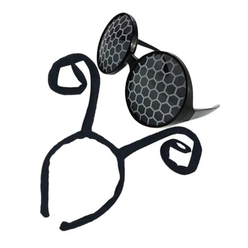 Healvian 1 Satz Ameisenstirnbandbrille Set Halloween Cosplay-Sonnenbrille Raupe Kostüm Bug-Antennen-Stirnband antennen stirnband Partydekorationen mit Insekten Partystirnband Stoff Schwarz Healvian 1 Satz Ameisenstirnbandbrille Set Halloween Cosplay-Sonnenbrille Raupe Kostüm Bug-Antennen-Stirnband antennen stirnband Partydekorationen mit Insekten Partystirnband Stoff Schwarz von Healvian