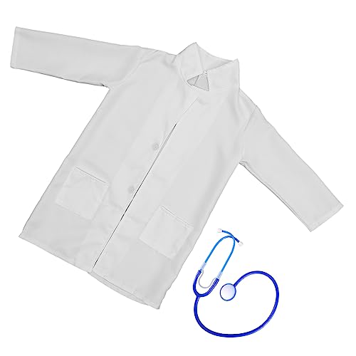 Healvian 1 Satz Arztkostüm für Weißer Laborkittel mit Rollenspiel Zubehör für Waschbare Arztkleidung für Partys Bühnenaufführungen Cosplay Healvian 1 Satz Arztkostüm für Weißer Laborkittel mit Rollenspiel Zubehör für Waschbare Arztkleidung für Partys Bühnenaufführungen Cosplay von Healvian