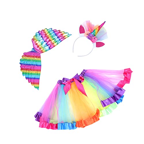 Healvian 1 Satz Ballettröckchen verkleidung karnevalskostüme dress for Feenflügel Rock hochzeitskleid lustiges Kleidungsset Cosplay-Zubehör für Polyester von Healvian
