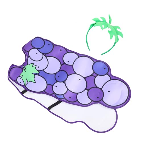 Healvian 1 Satz Cosplay-Requisite für hoch Traubenkleidung Halloween Trauben Kostüm Cosplay-Dekorationen Party Gefälligkeiten Polyester (Polyester) Violett von Healvian