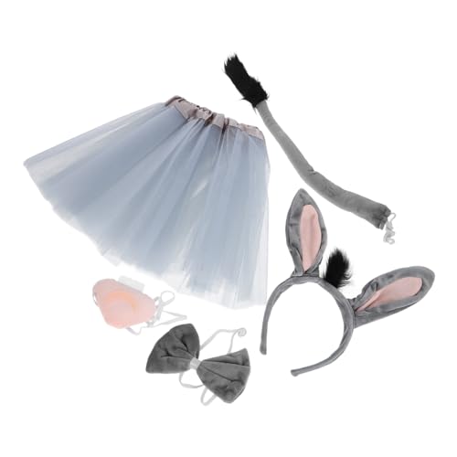 Healvian 1 Satz Eselsohren Stirnband Tierstirnband Stirnband Mit Eselsohren Eselsohr Und Esel-kostümzubehör Eselsschwanz Eselkostüm Damen Ohr-stirnband-kostüm Esel-maske Stoff Grey Healvian 1 Satz Eselsohren Stirnband Tierstirnband Stirnband Mit Eselsohren Eselsohr Und Esel-kostümzubehör Eselsschwanz Eselkostüm Damen Ohr-stirnband-kostüm Esel-maske Stoff Grey von Healvian