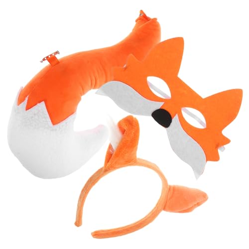 Healvian 1 Satz Fox Mask Stirnband- -Drei-teiliger-Set Maskenkostüm halloween costume halloween kleidung kürbiskerne halloween deko Fuchs -Ohr -Stirnband Stütze Kristallsamt Healvian 1 Satz Fox Mask Stirnband- -Drei-teiliger-Set Maskenkostüm halloween costume halloween kleidung kürbiskerne halloween deko Fuchs -Ohr -Stirnband Stütze Kristallsamt von Healvian