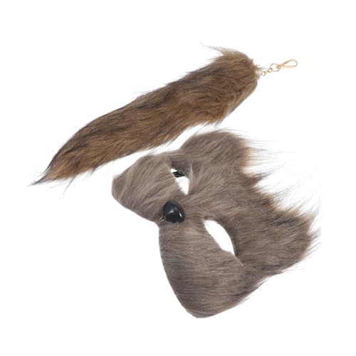 Healvian 1 Satz Fuchs Maske und Set Halloween Kostüm Zubehör für Cosplay und Tiermasken Teiliges Set für Karneval und Kostümpartys und von Healvian