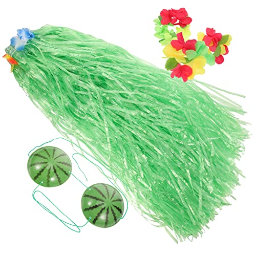 Healvian 1 Satz Hawaiian Kostümset für Frauen Teiliges mit Grasröcke Wassermelonen Haarband Armbändern für Luau Strandpartys Karnevalsfeiern Healvian 1 Satz Hawaiian Kostümset für Frauen Teiliges mit Grasröcke Wassermelonen Haarband Armbändern für Luau Strandpartys Karnevalsfeiern von Healvian