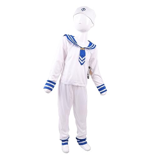 Healvian 1 Satz Matrosen Kostüm Cosplay Outfit für Auftritte und Partys Geeignet für Karneval Halloween Bühnenaufführungen und Hochwertiges Material Langlebig und Sicher Healvian 1 Satz Matrosen Kostüm Cosplay Outfit für Auftritte und Partys Geeignet für Karneval Halloween Bühnenaufführungen und Hochwertiges Material Langlebig und Sicher von Healvian