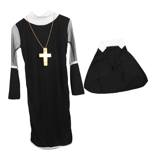 Healvian 1 Satz Nonnenuniform für Die Wunder Festival Erwachsene Kostüme Halloweenkostüm Halloween -Outfit Halloween -Party -Kostüm Halloween-Kostüm Nonnenkostüm Halloween-Outfits Tuch Healvian 1 Satz Nonnenuniform für Die Wunder Festival Erwachsene Kostüme Halloweenkostüm Halloween -Outfit Halloween -Party -Kostüm Halloween-Kostüm Nonnenkostüm Halloween-Outfits Tuch von Healvian