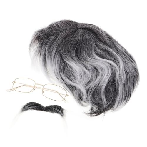 Healvian 1 Satz Opa Dress -up -anzug Halloween-kostüme Männer Mann Kostüm Halloween -kostüm Für Teenager Kostüm Für Alte Leute Erwachsenenkostüme Für Männer Opa-accessoires Cass Weiß von Healvian