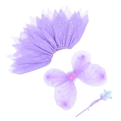 Healvian 1 Satz Schmetterlingsflügelrockanzug Mädchenkostüme flauschiger Tüllrock Feenkleid Schmetterlingsflügel für Schmetterlingskostüm für Mädchen Violett Healvian 1 Satz Schmetterlingsflügelrockanzug Mädchenkostüme flauschiger Tüllrock Feenkleid Schmetterlingsflügel für Schmetterlingskostüm für Mädchen Violett von Healvian