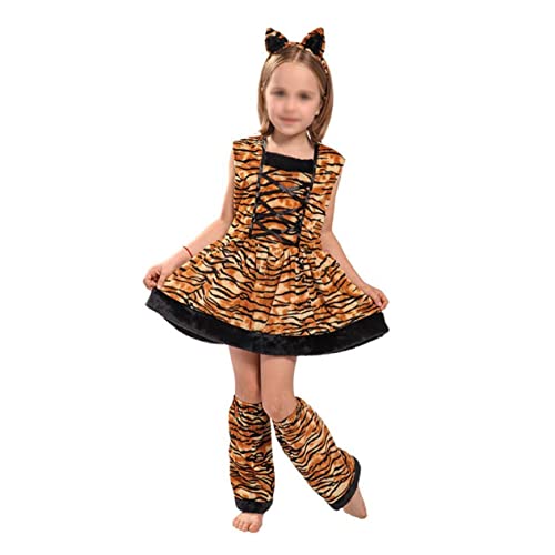 Healvian 1 Satz Tiger Girl Kostüm verkleidung kinderkleider rollenspiel costumes for fashing costume Tiger-Cosplay-Kostüm Cosplay-Zubehör Mädchenkostüm Brown Healvian 1 Satz Tiger Girl Kostüm verkleidung kinderkleider rollenspiel costumes for fashing costume Tiger-Cosplay-Kostüm Cosplay-Zubehör Mädchenkostüm Brown von Healvian