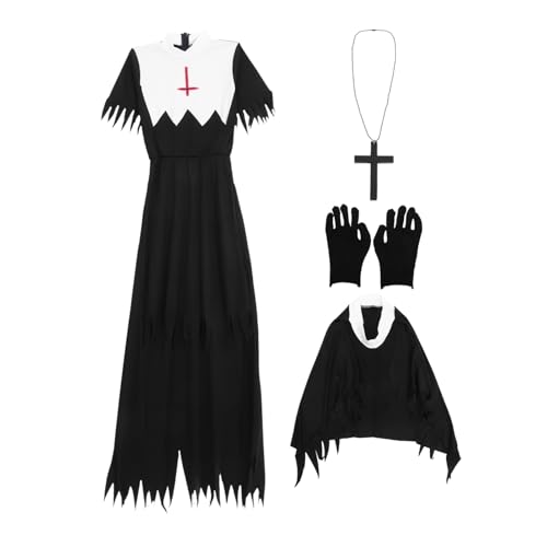 Healvian 1 Satz Zombie Kostüm für Halloween Dekorative Cosplay Requisiten Schwarz Leicht und für Kostümpartys Robuste Materialien für Langlebigen Einsatz Perfektes für Freunde zur Halloween von Healvian