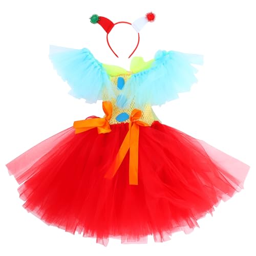 Healvian 1 Set Clown-Kostümzubehör: Clown-Tutu-Rock – Zirkuskostümkleid mit Stirnband – Halloween-Zirkus-Outfit für Kinder und Mädchen – Kostümparty-Zubehör Healvian 1 Set Clown-Kostümzubehör: Clown-Tutu-Rock – Zirkuskostümkleid mit Stirnband – Halloween-Zirkus-Outfit für Kinder und Mädchen – Kostümparty-Zubehör von Healvian
