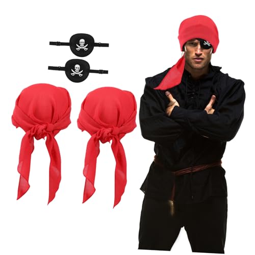 Healvian 1 Set Kostüm Erwachsene Wraps Bandana Einzelpatch Piratenkopfbedeckung Augenzubehör Halloween Cosplay Maske Kopf Mittelalter Healvian 1 Set Kostüm Erwachsene Wraps Bandana Einzelpatch Piratenkopfbedeckung Augenzubehör Halloween Cosplay Maske Kopf Mittelalter von Healvian